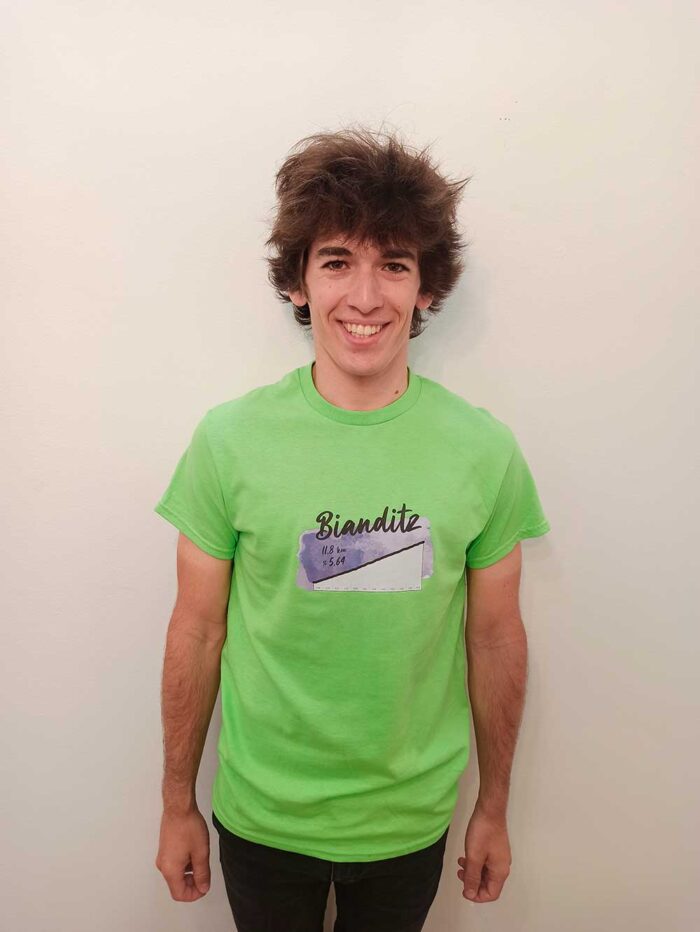 Camiseta verde con el perfil de Bianditz
